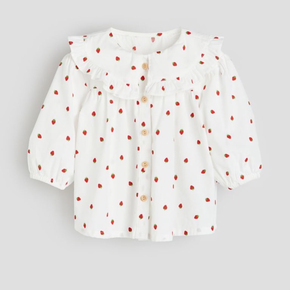 H&M baby cotton blouse with collar